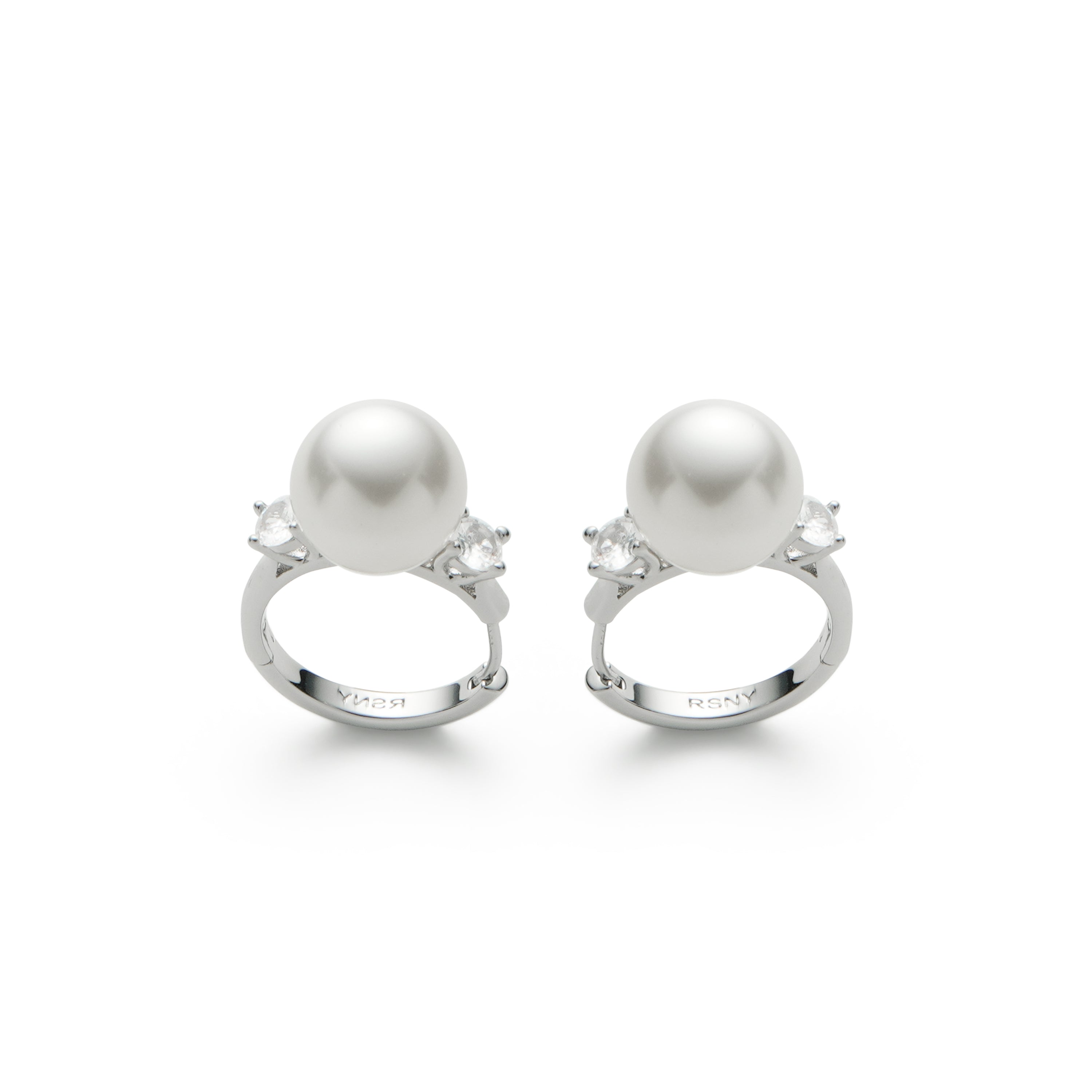 RSNY pearl ring earrings