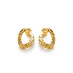 RSNY diamond pattern chain earrings