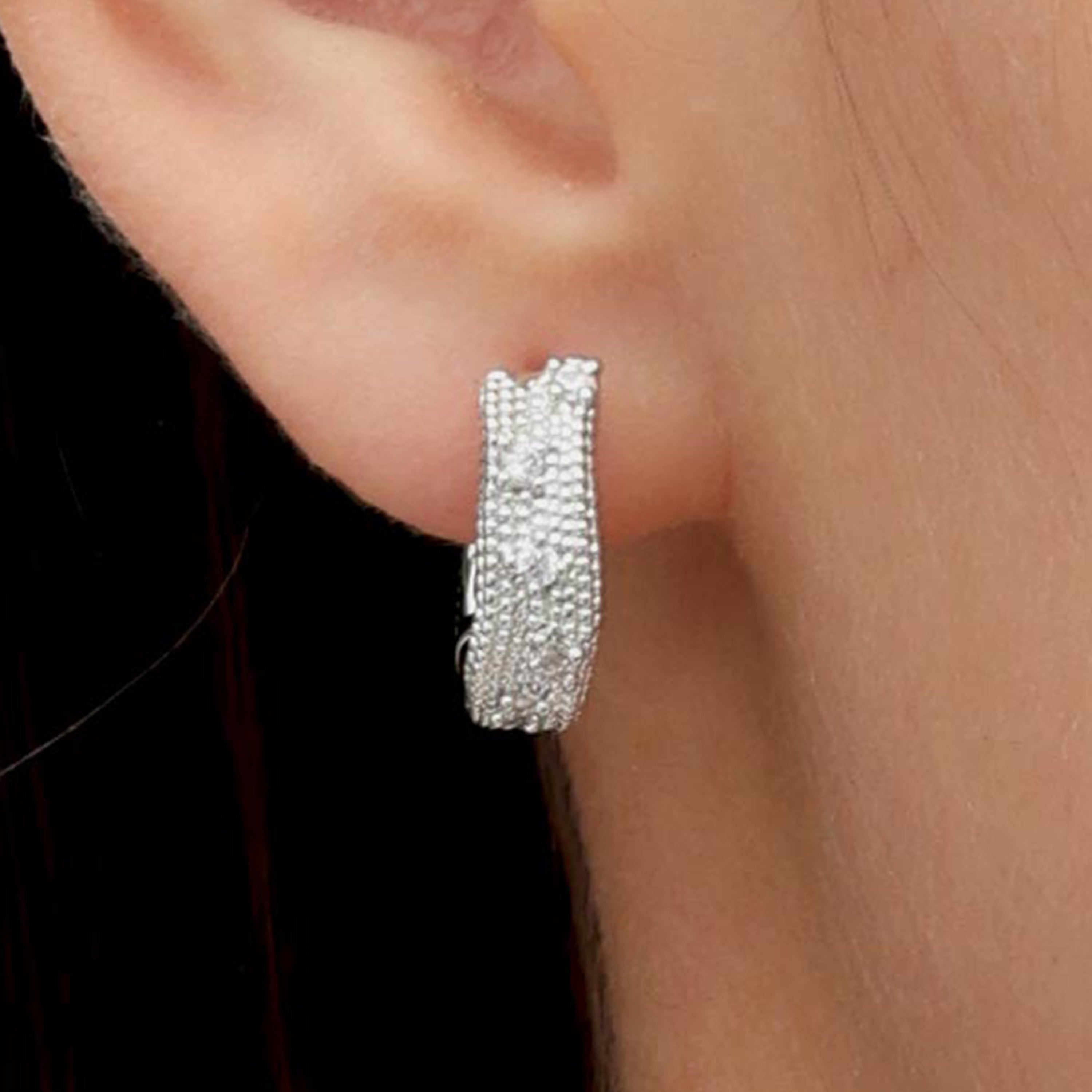 RSNY special-shaped double-ring earrings