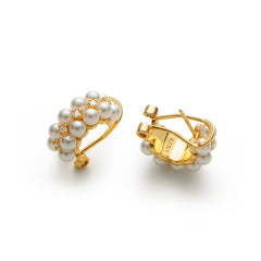 RSNY double pearl earrings