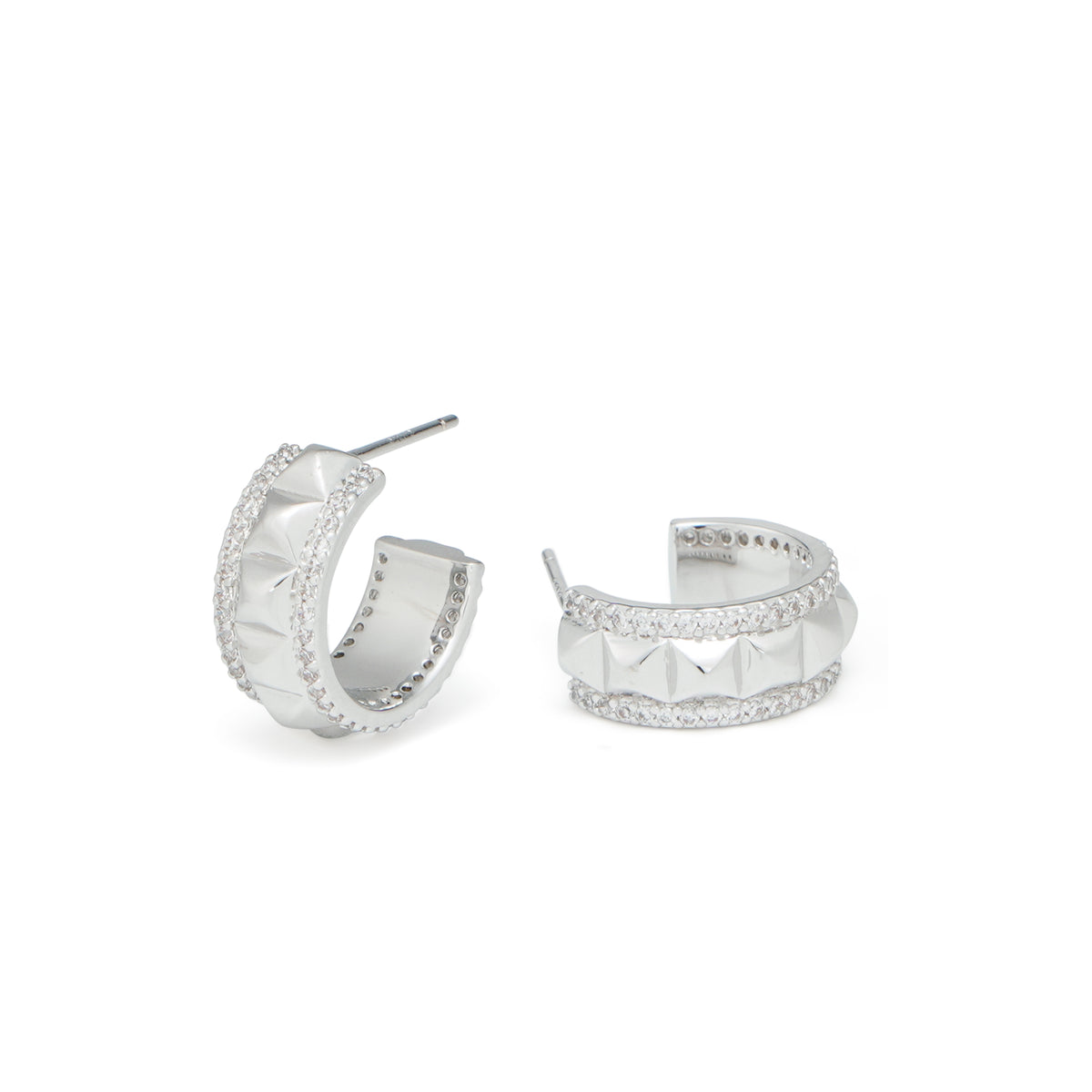 RSNY diamond pattern earrings