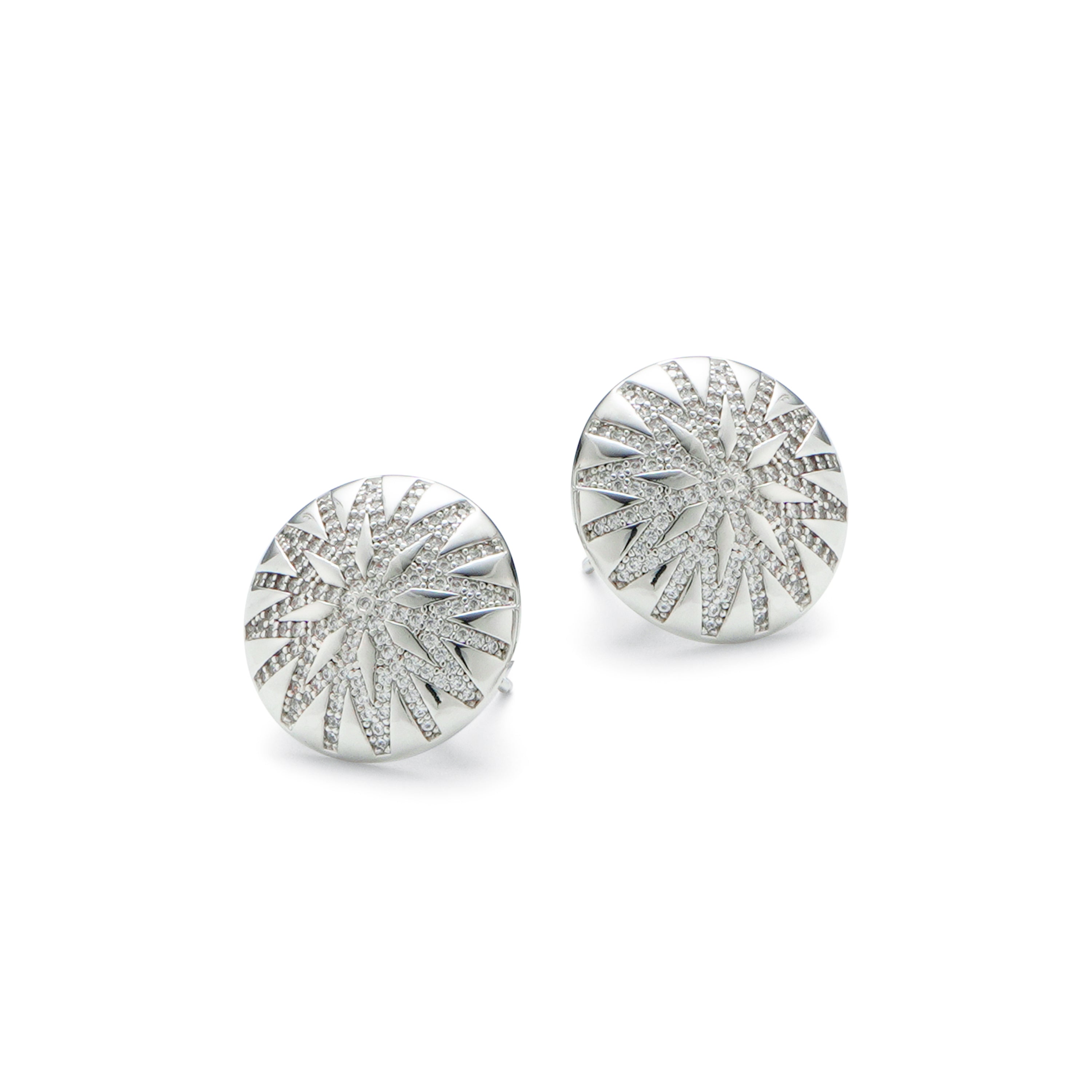 RSNY round diamond stud earrings