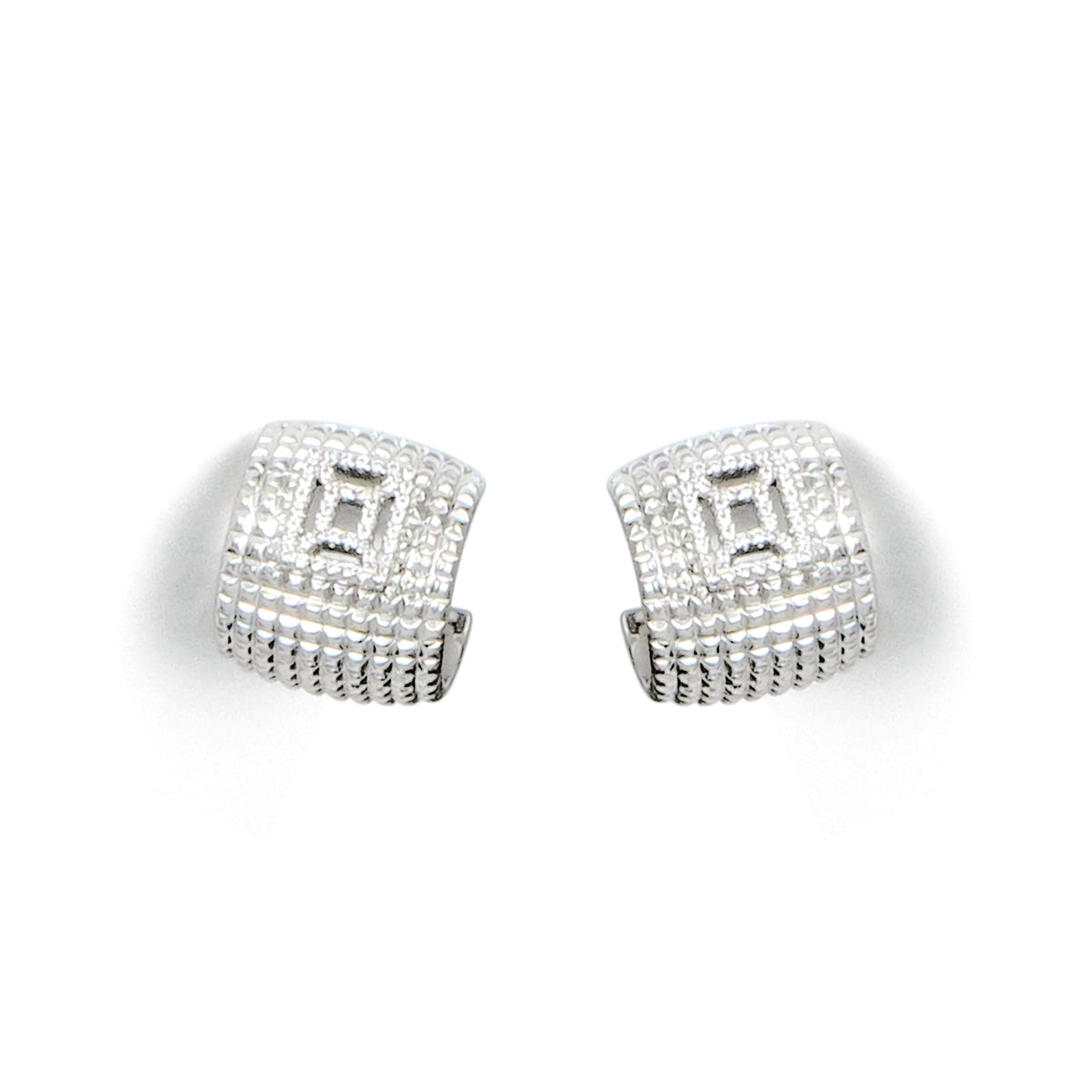 RSNY diamond pattern earrings