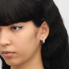 RSNY diamond pattern earrings