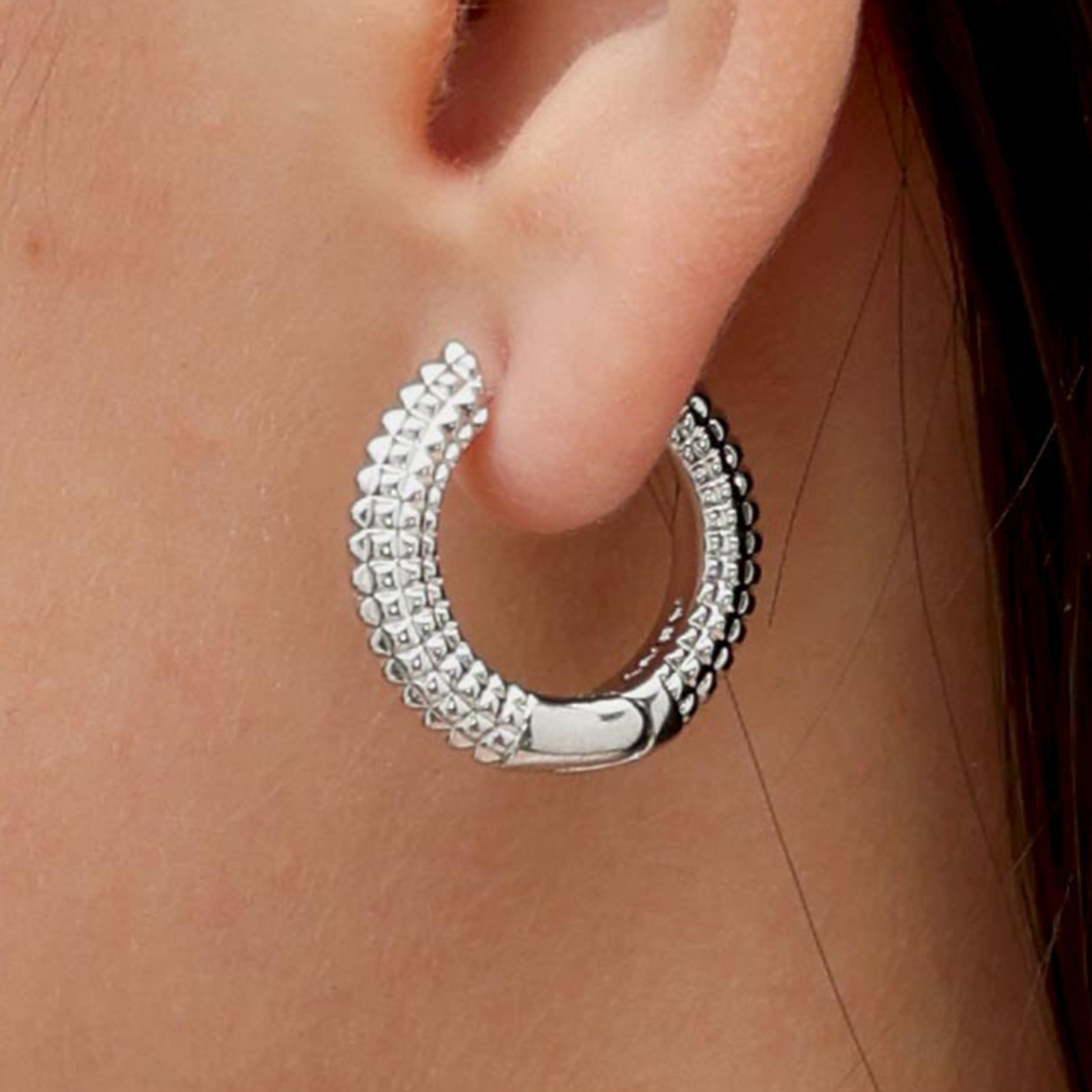 RSNY Diamond Textured Earrings