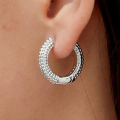 RSNY Diamond Textured Earrings