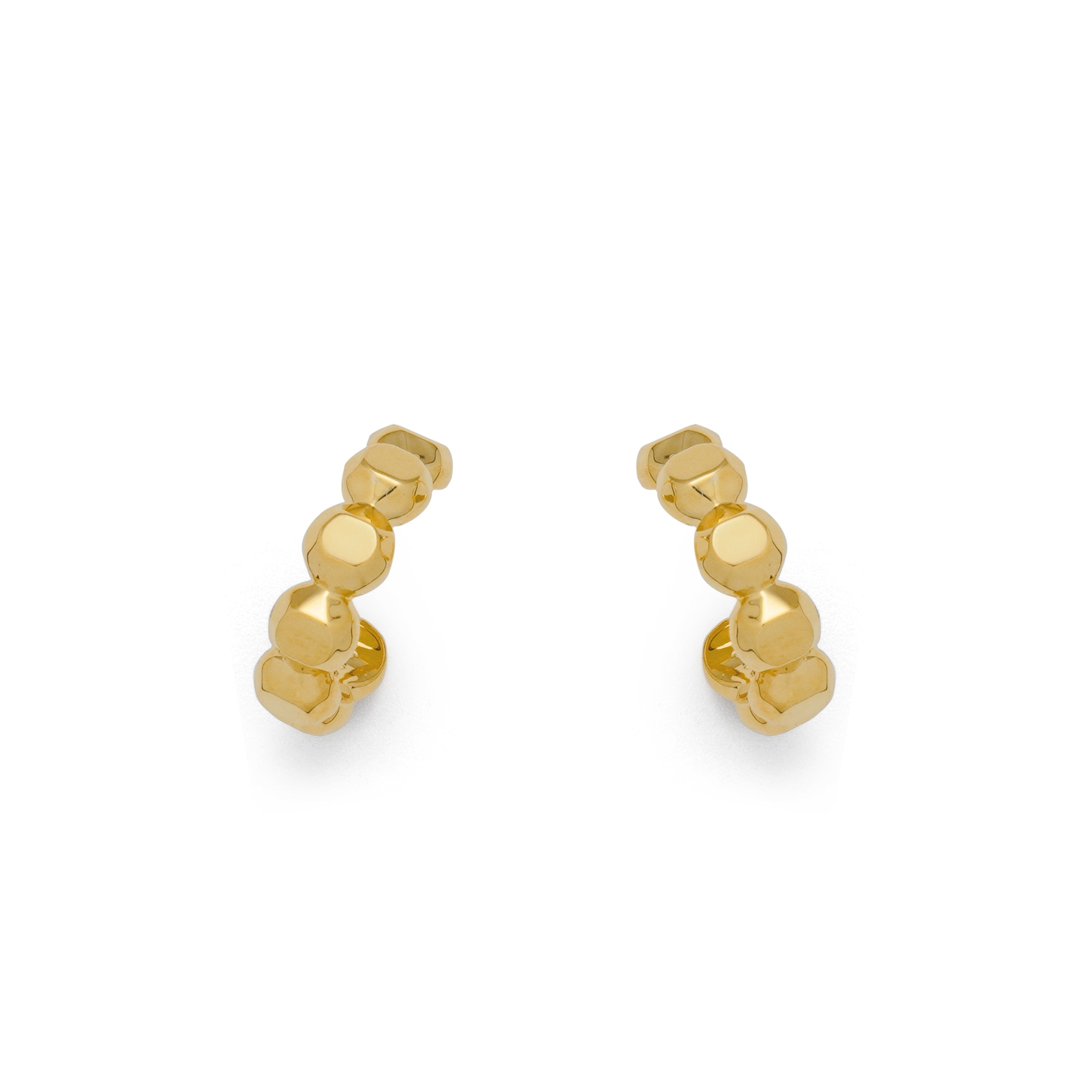 RSNYBasic round diamond earrings - RSNY R2069B copper gold-plated/S925 Tremella needle/brand ear plug, weight: 5g Size: 18 * 5 * 18mm diamond-grade delicate section/exquisite detail treatment/sterling silver high-quality ear needle/mirror-grade Seiko polishing/lightweight brand craftsmanship