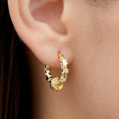 RSNY Diamond Textured Earrings