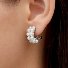 RSNY double pearl earrings