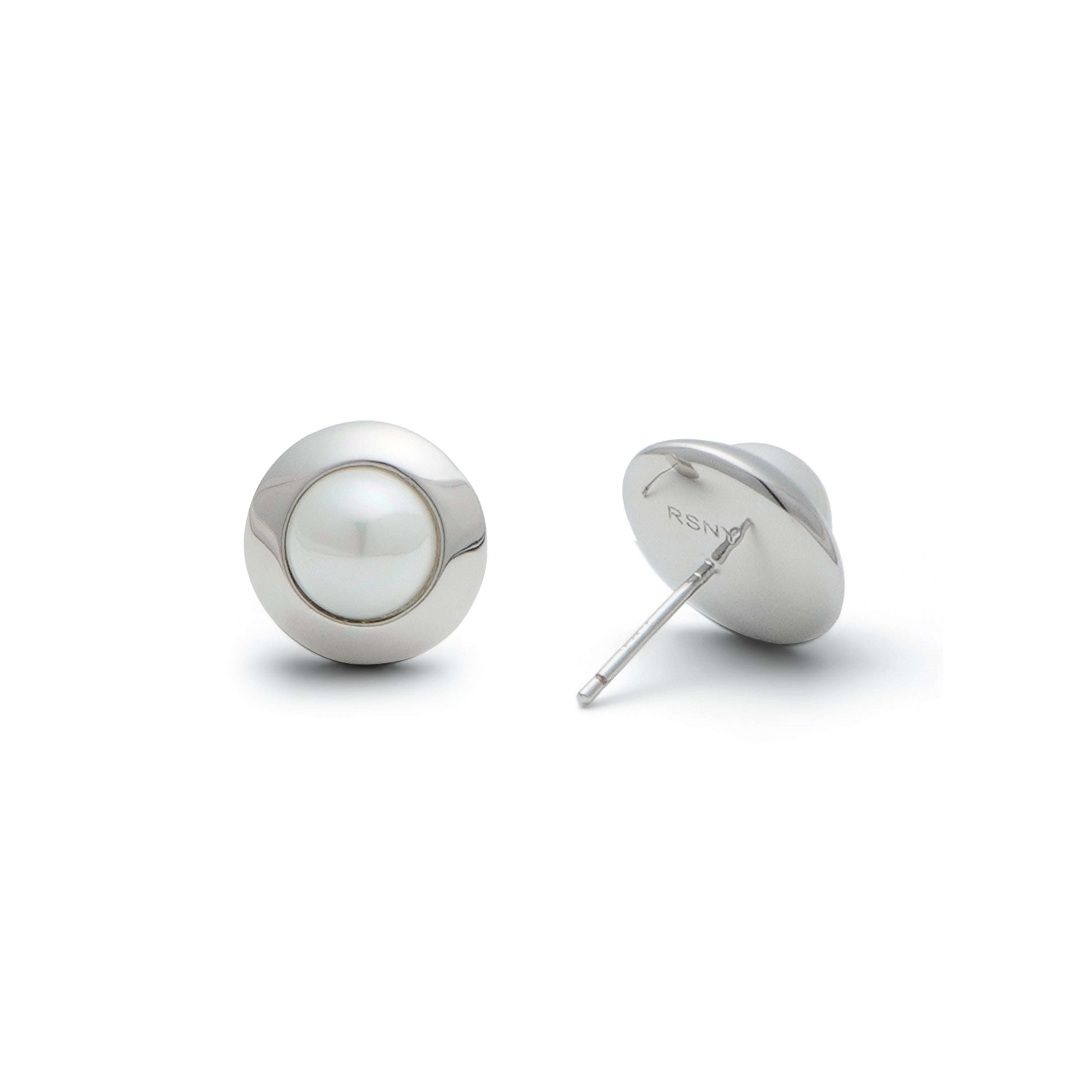 RSNY simple pearl stud earrings