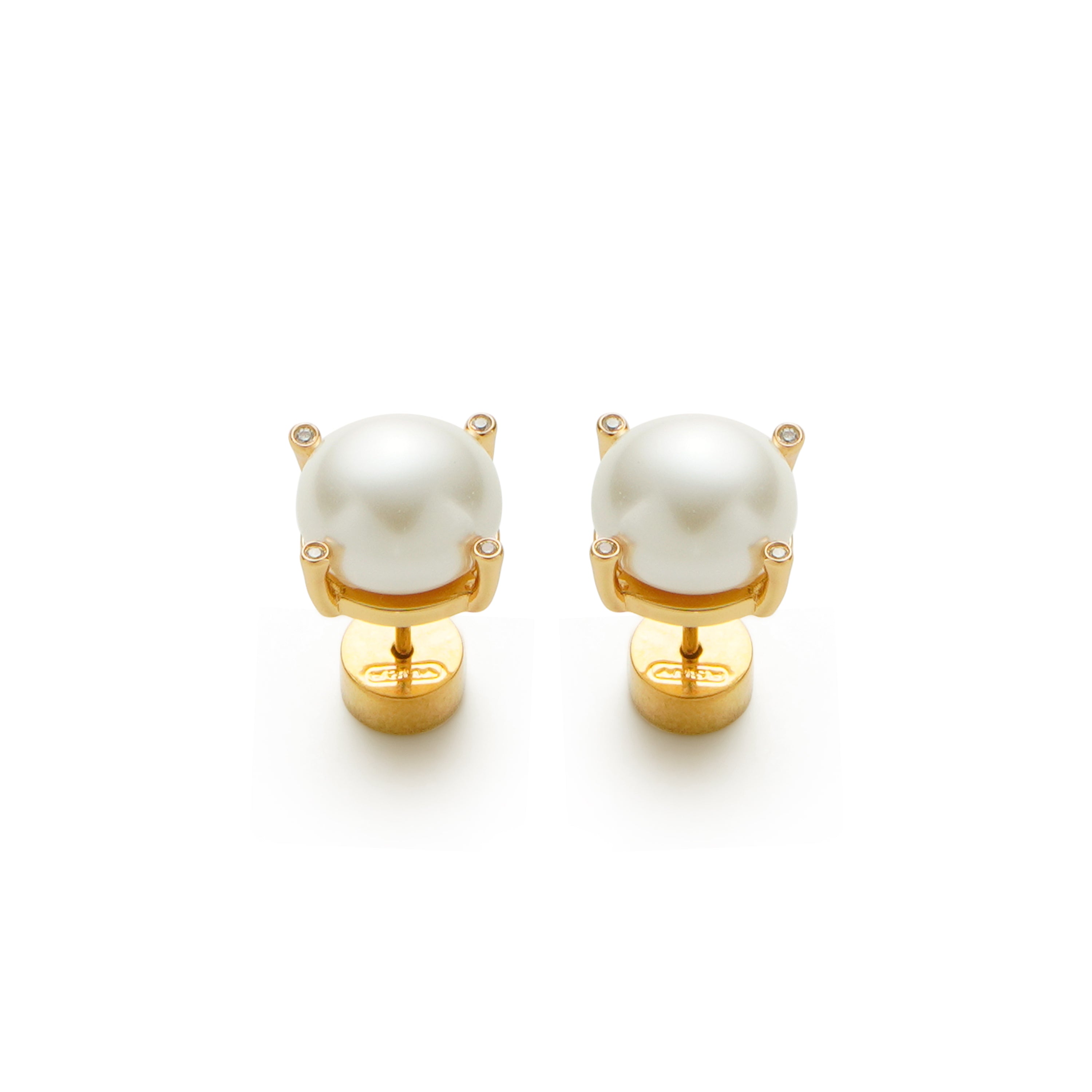 RSNY simple pearl stud earrings