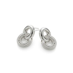 RSNY diamond pattern chain earrings