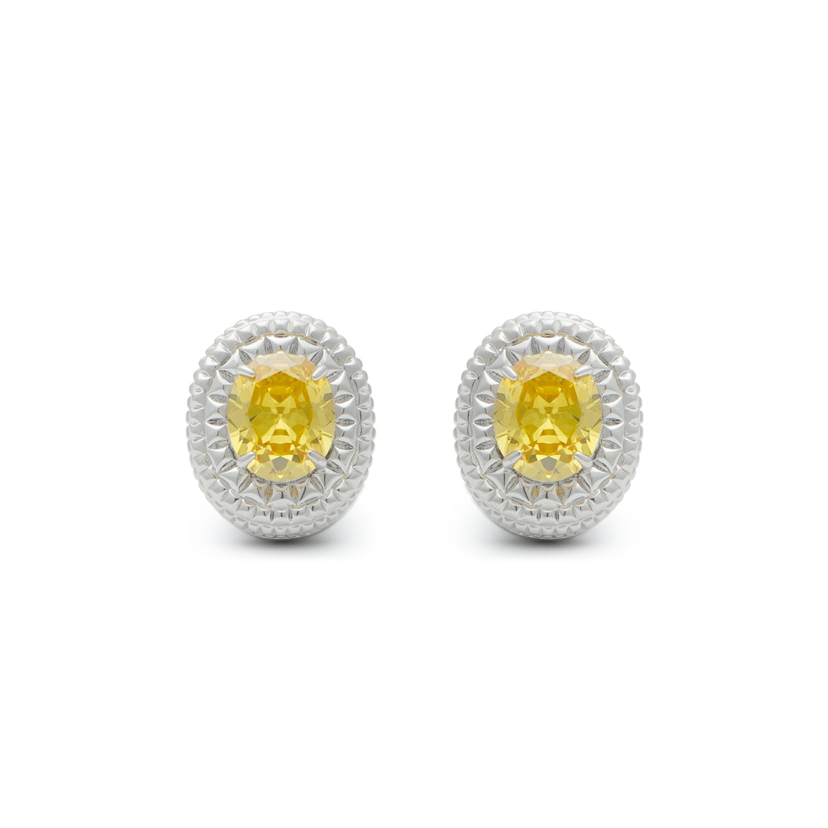 RSNY diamond texture stud earrings