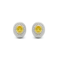 RSNY diamond texture stud earrings