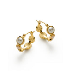 RSNY irregular pearl earrings