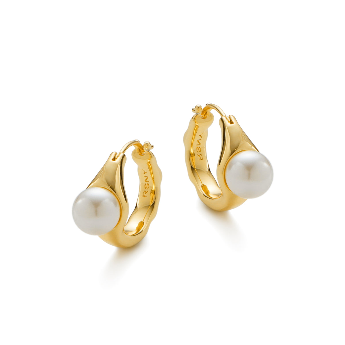 RSNY irregular pearl earrings