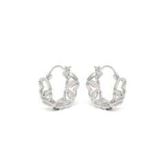 RSNY Diamond Textured Love Earrings