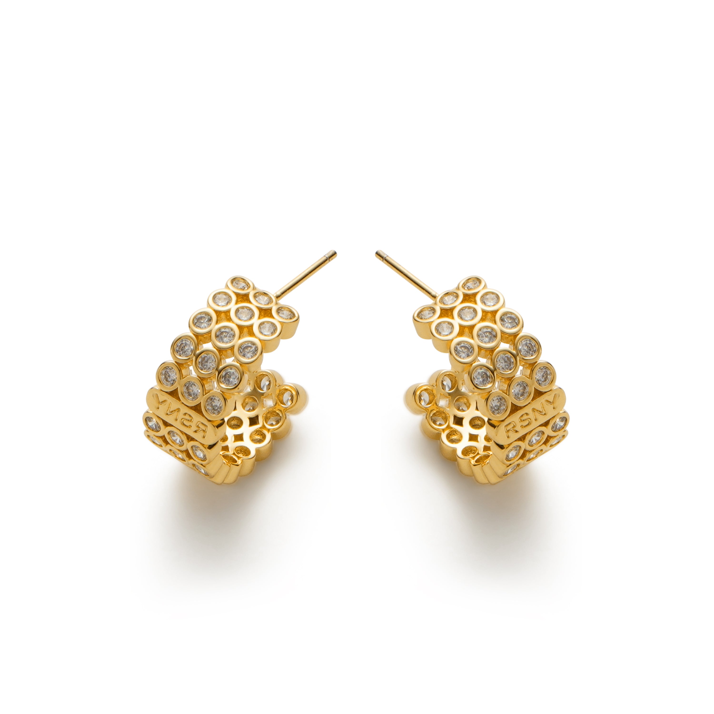 RSNY diamond shaped earrings