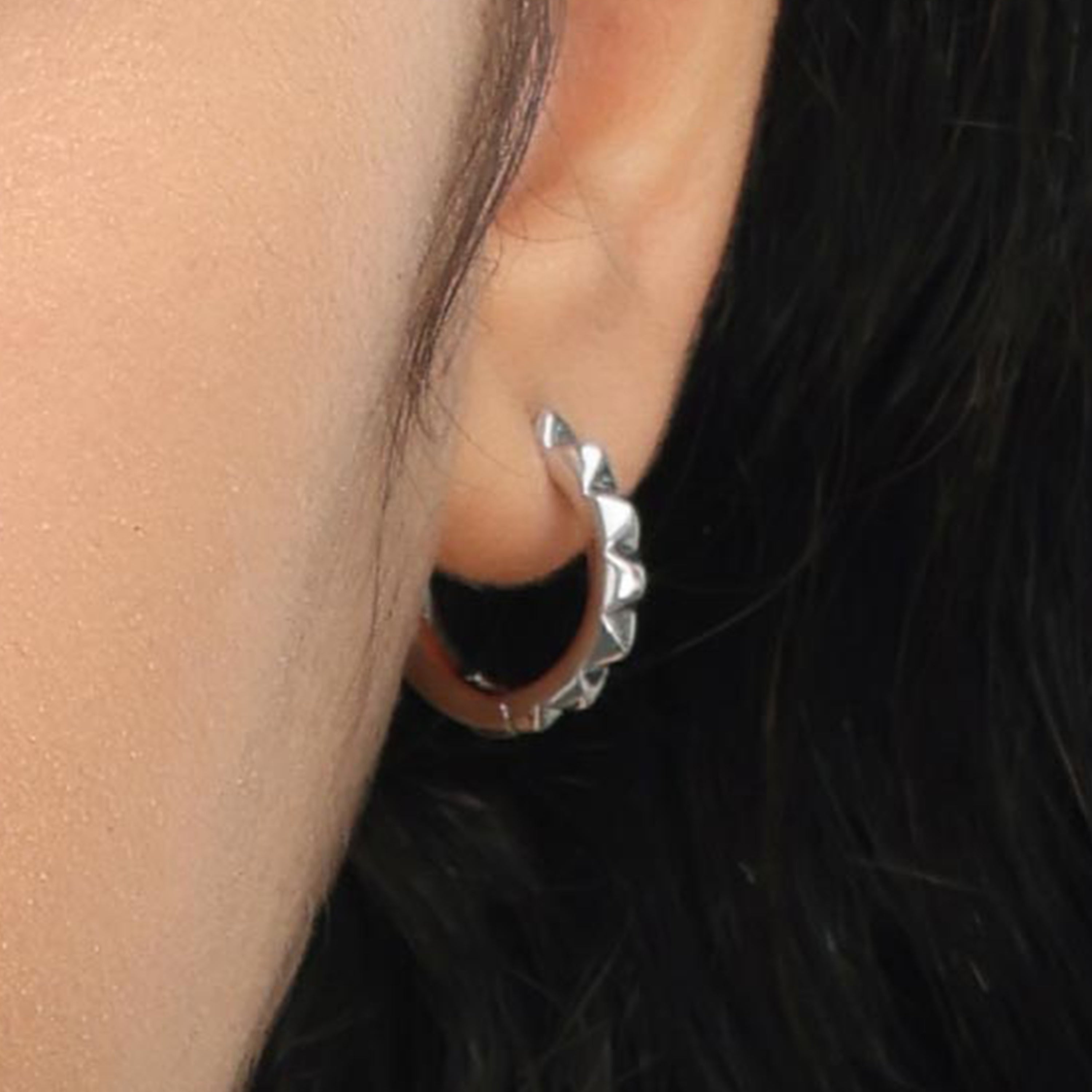 RSNY diamond pattern earrings