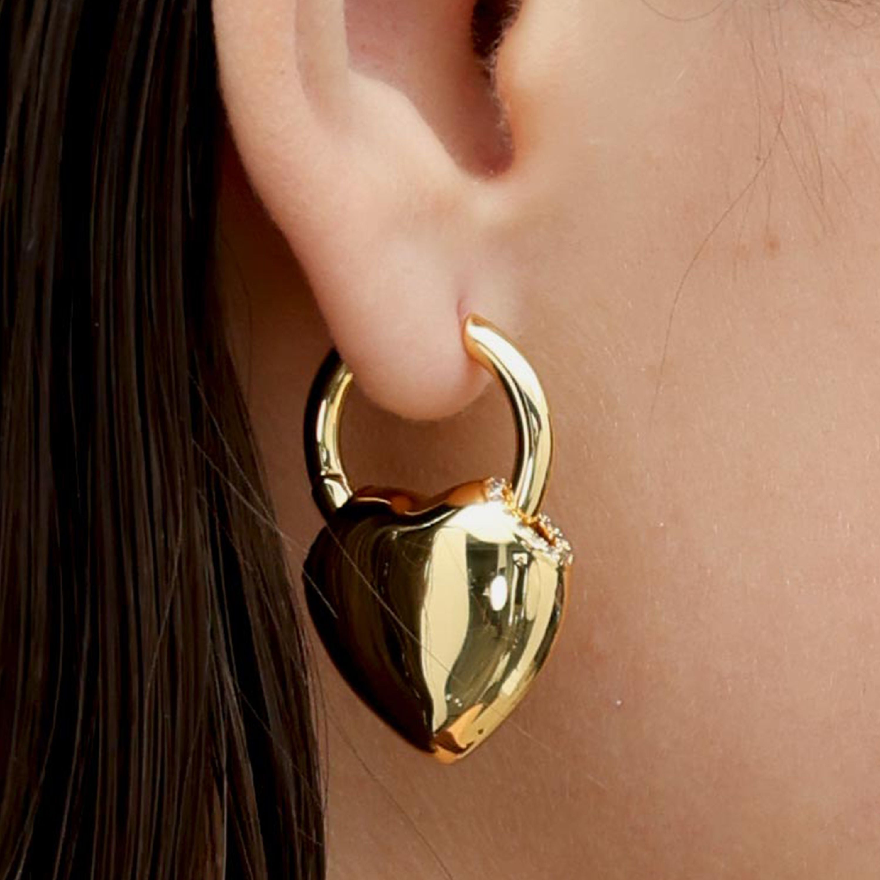 RSNY love shape earrings