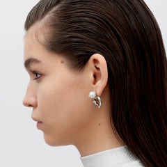 RSNY heart stud earrings