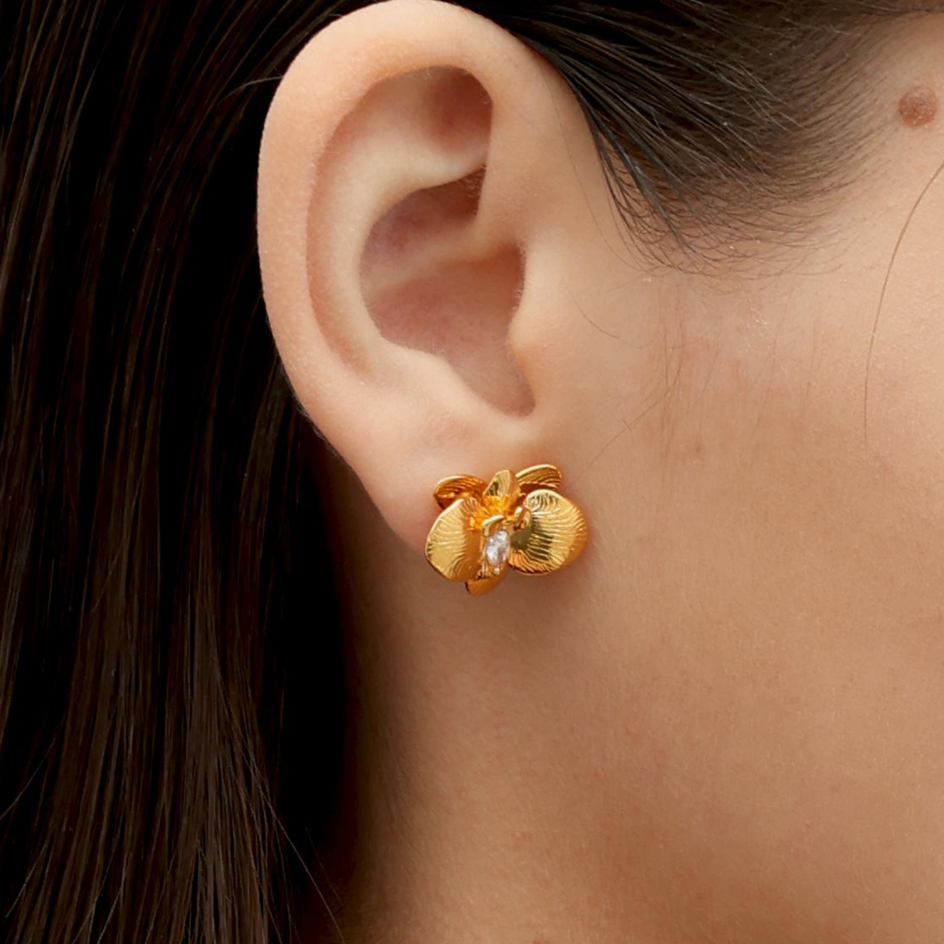 RSNY orchid stud earrings