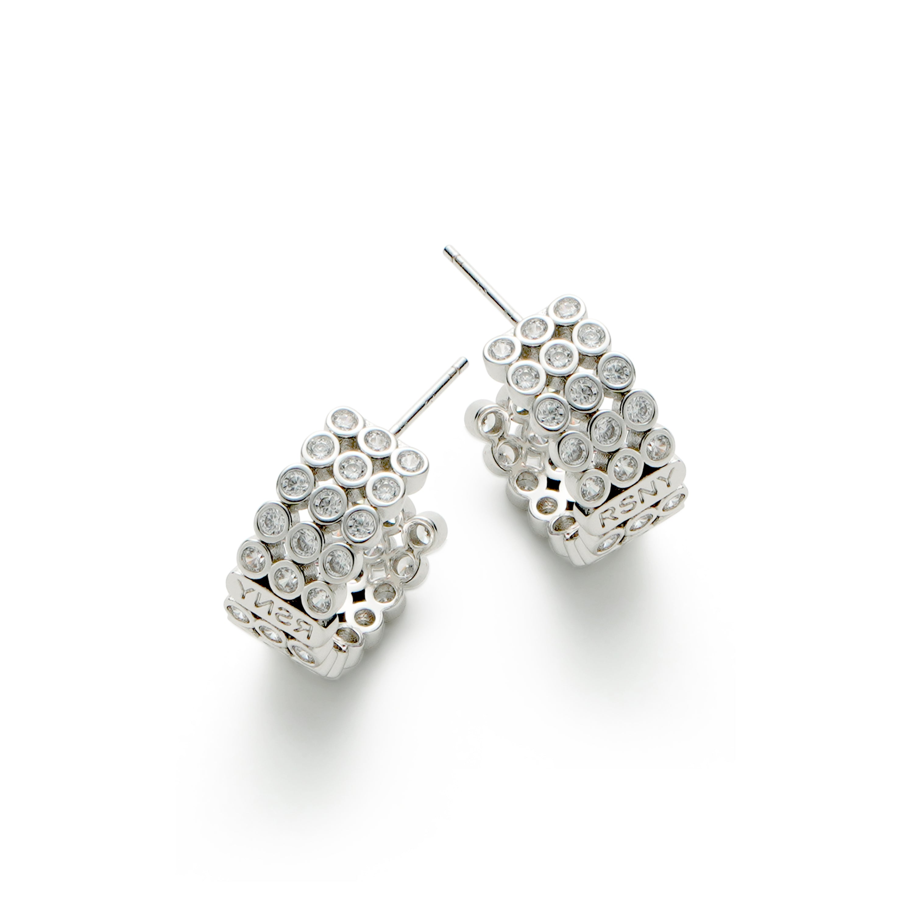 RSNY diamond shaped earrings