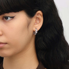 RSNY princess square chain earrings