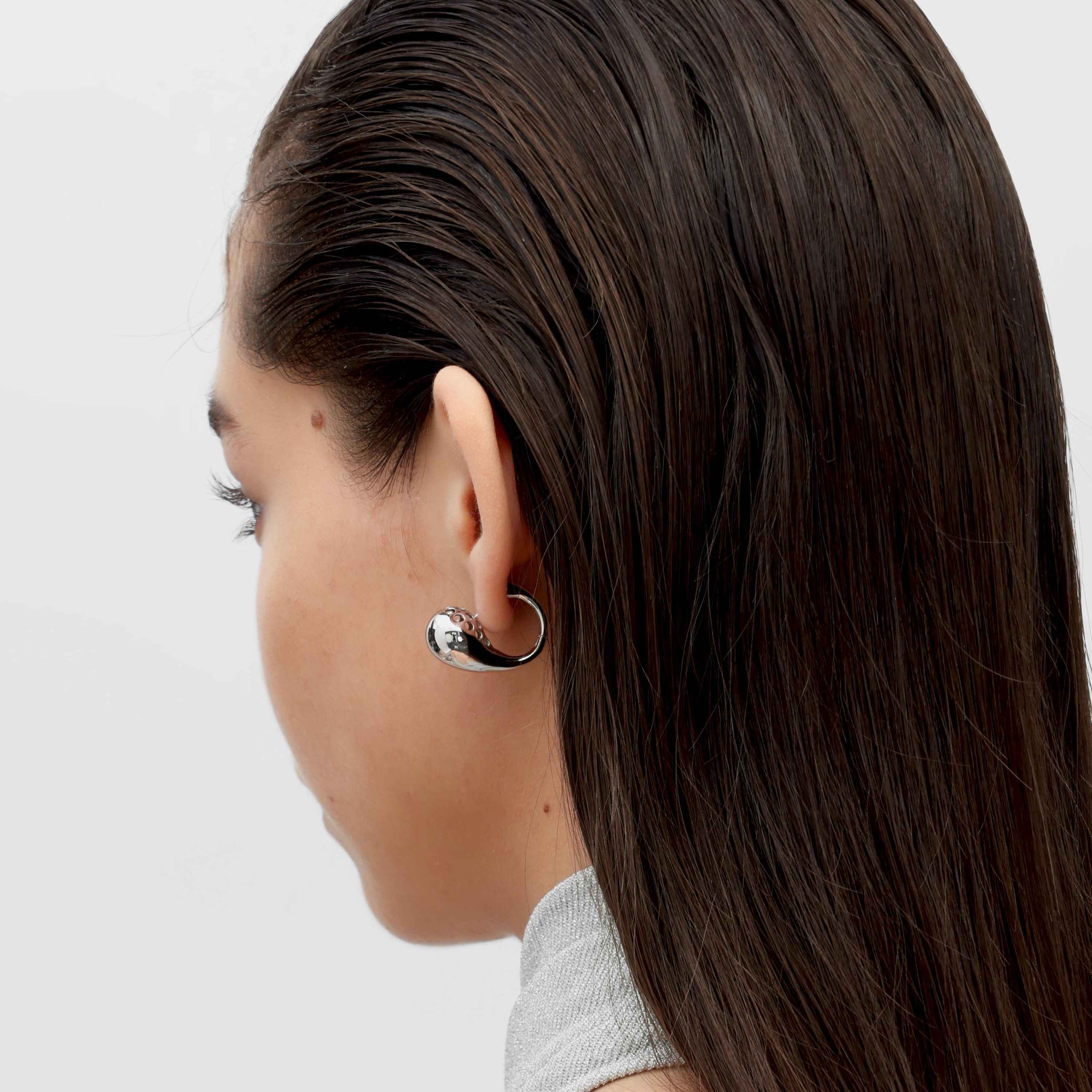 RSNY geometric streamlined earrings