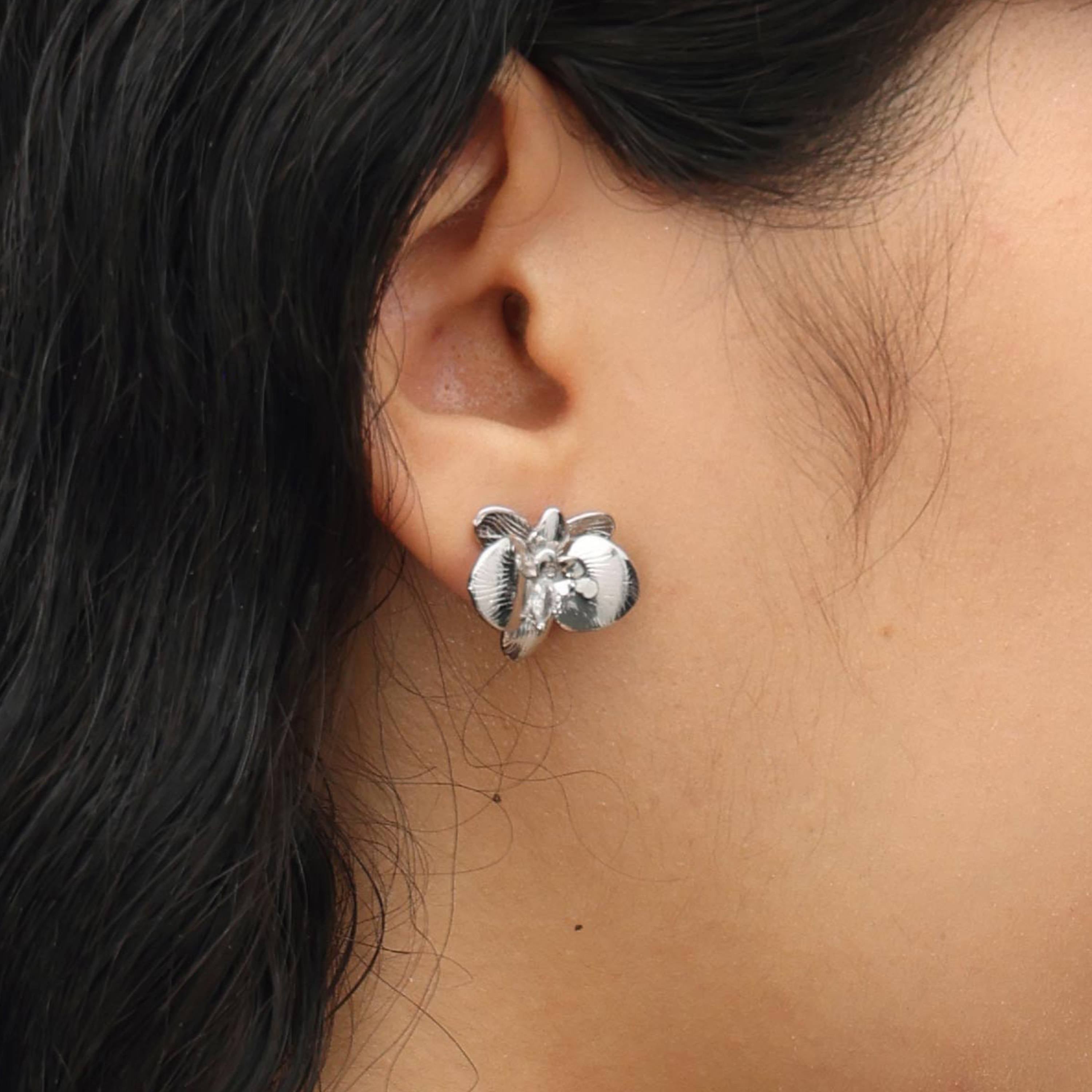 RSNY orchid stud earrings