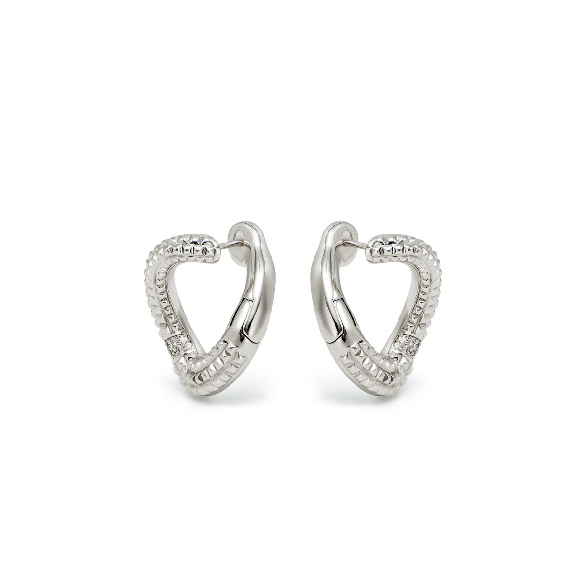 RSNY diamond pattern chain earrings