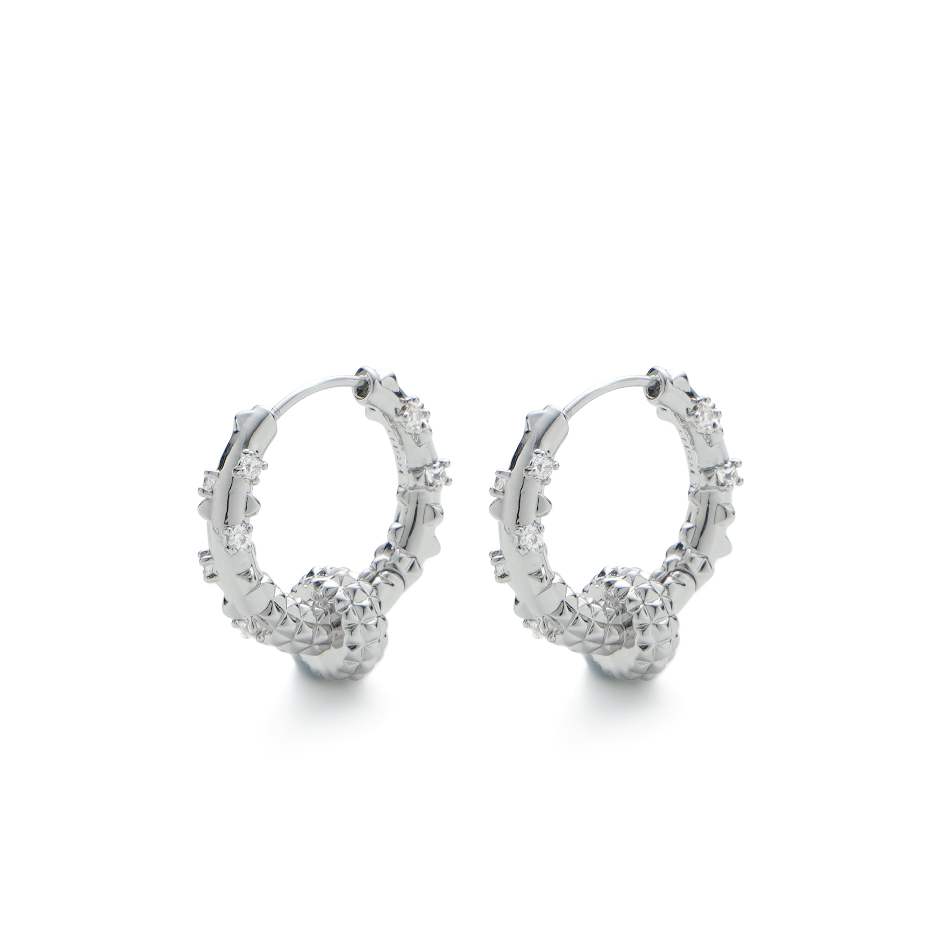 RSNY Diamond Textured Earrings