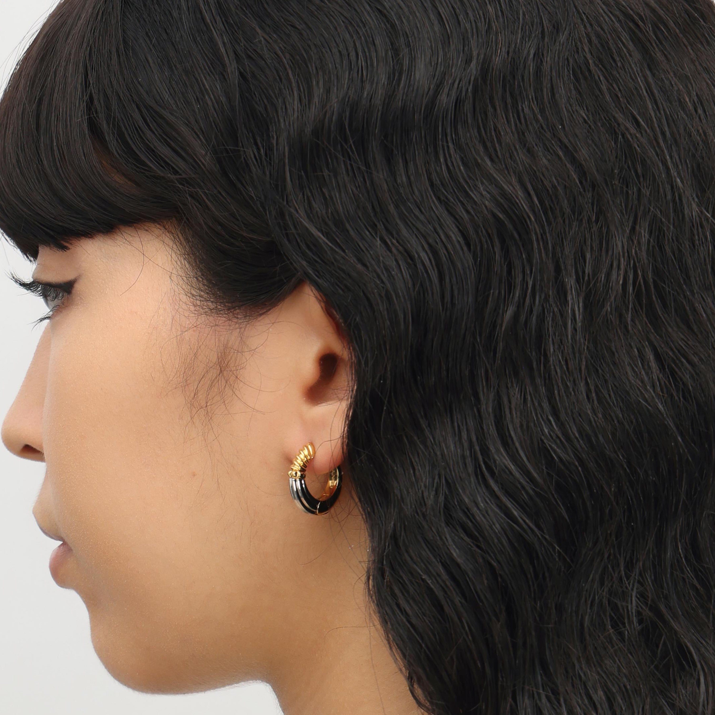 RSNY Roman stitching texture earrings