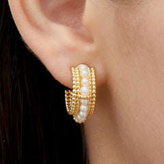 RSNY pearl earrings