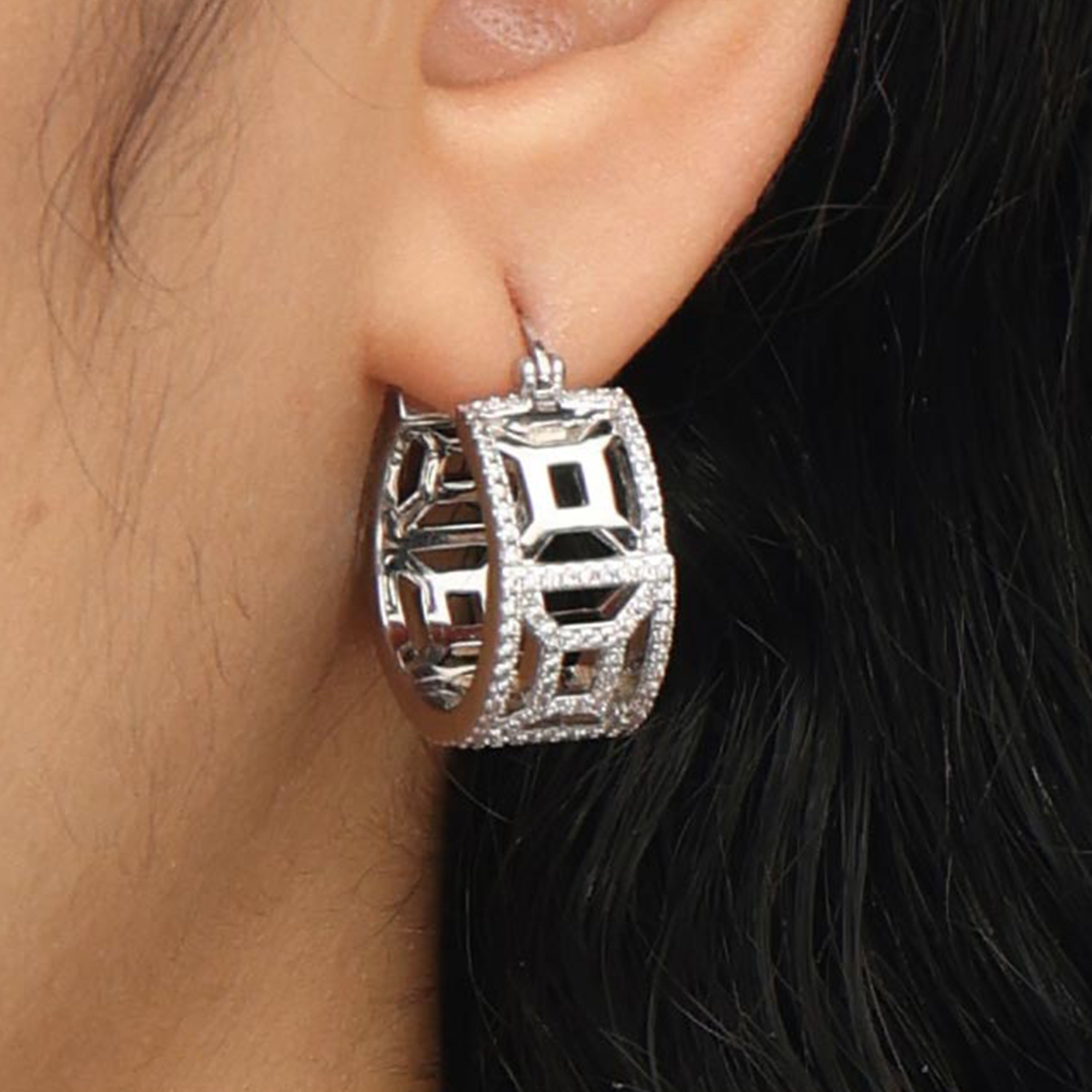 RSNY Diamond Line Earrings