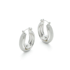 RSNY double pearl earrings