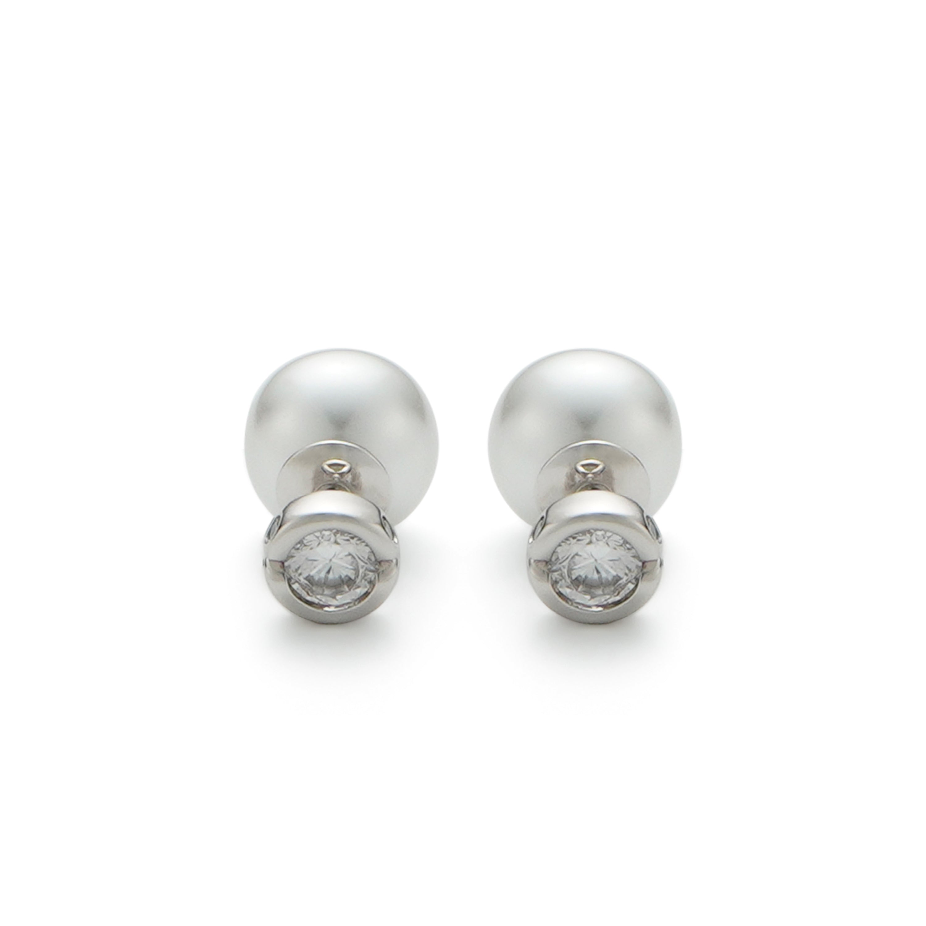 RSNY double head pearl stud earrings