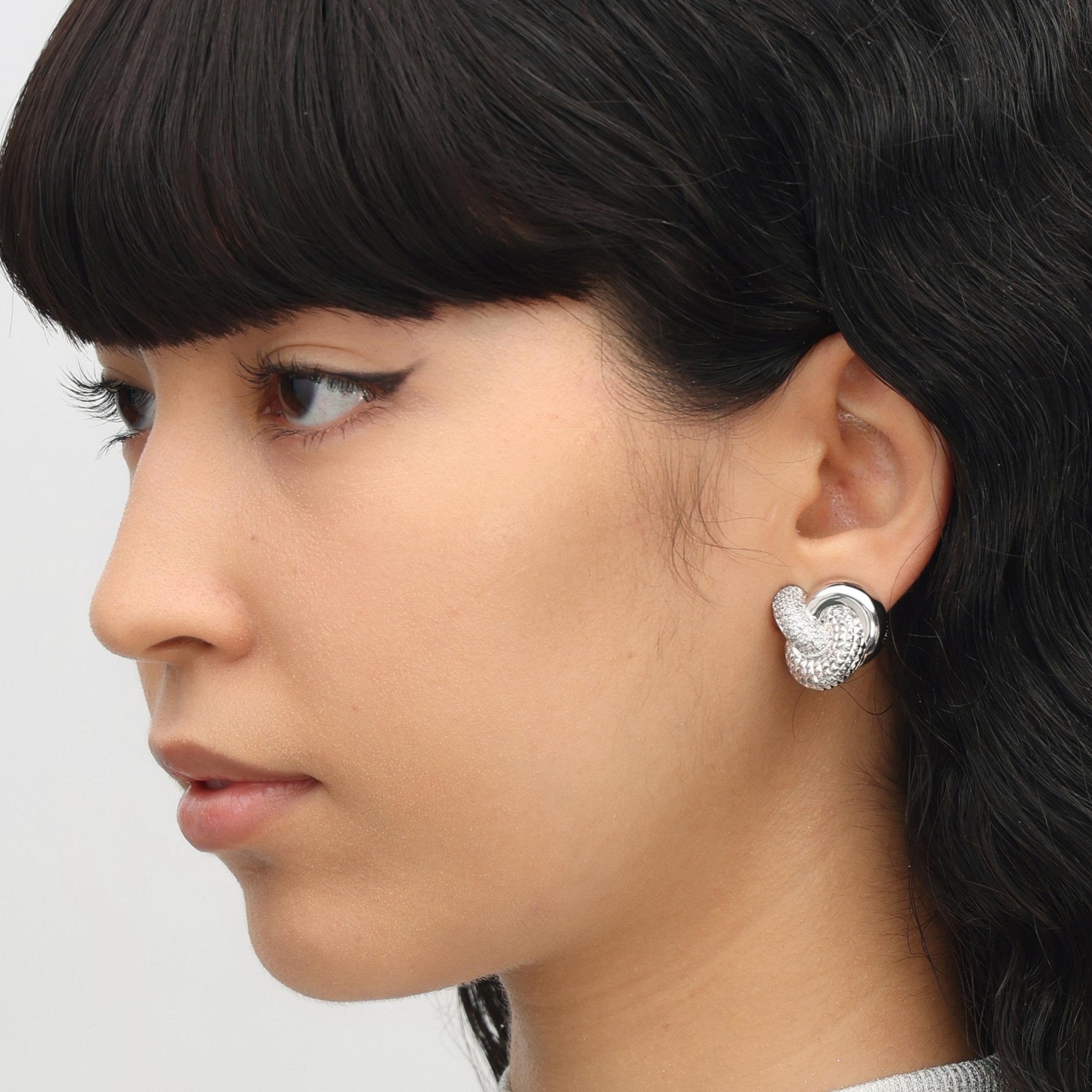 RSNY abstract line stud earrings - R2054A