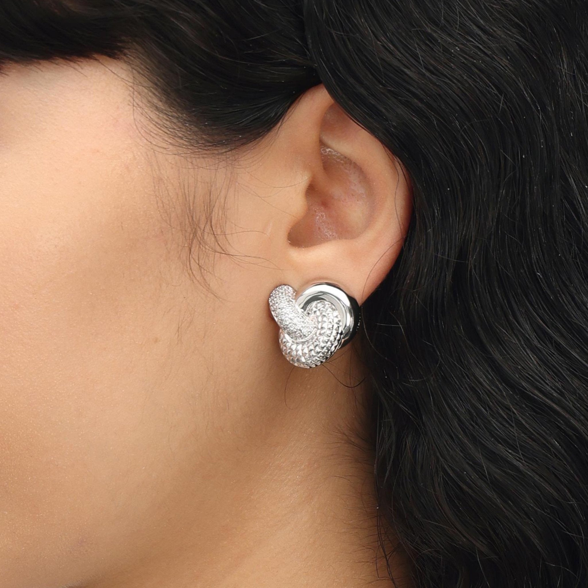 RSNY abstract line stud earrings - R2054A